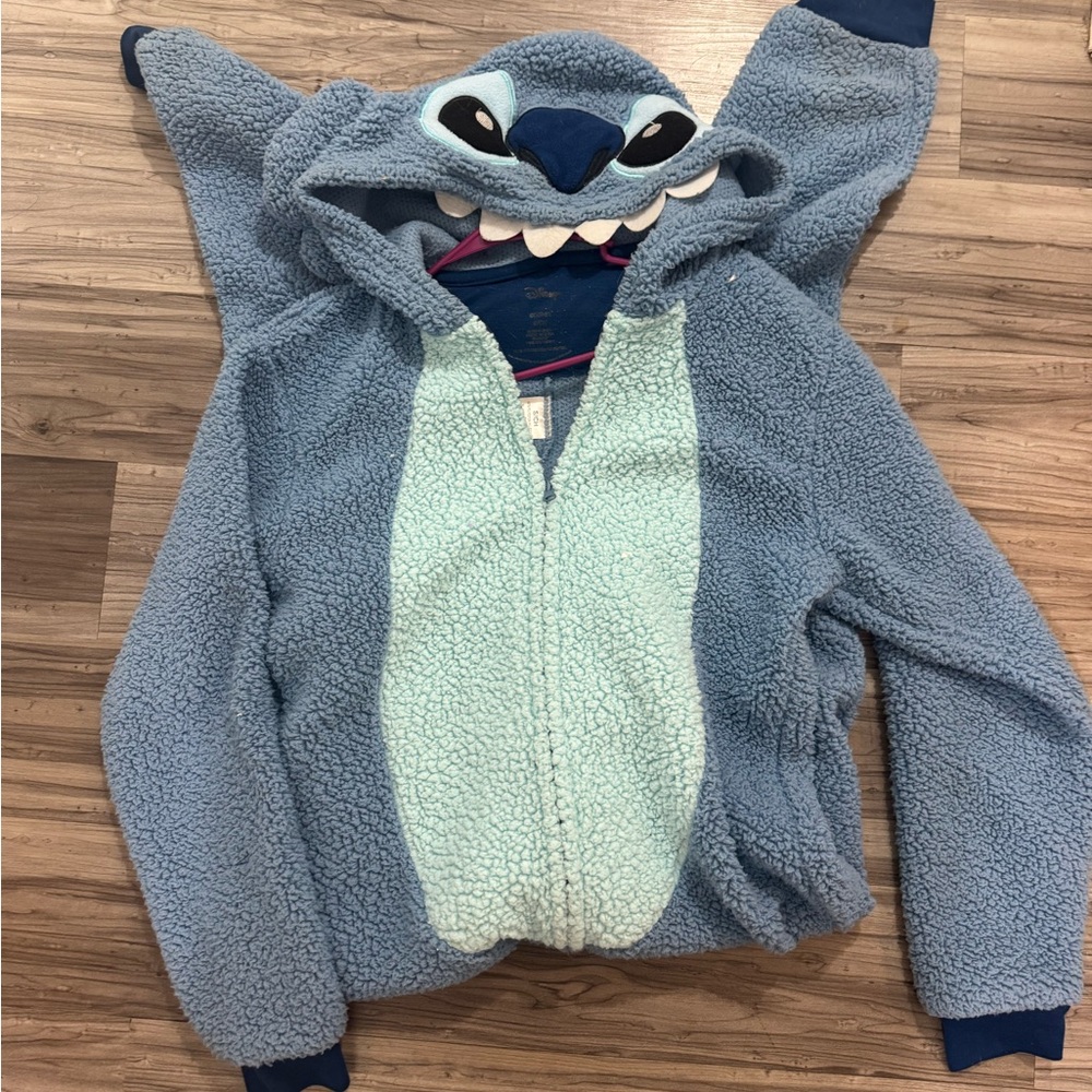 Disney Stitch Fleece Costume Pajama Suit small